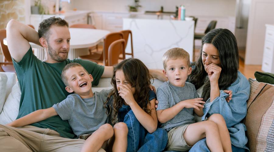 Derek with his family