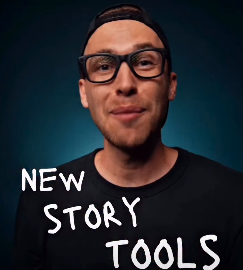 Glasses-captured footage playing back on a phone